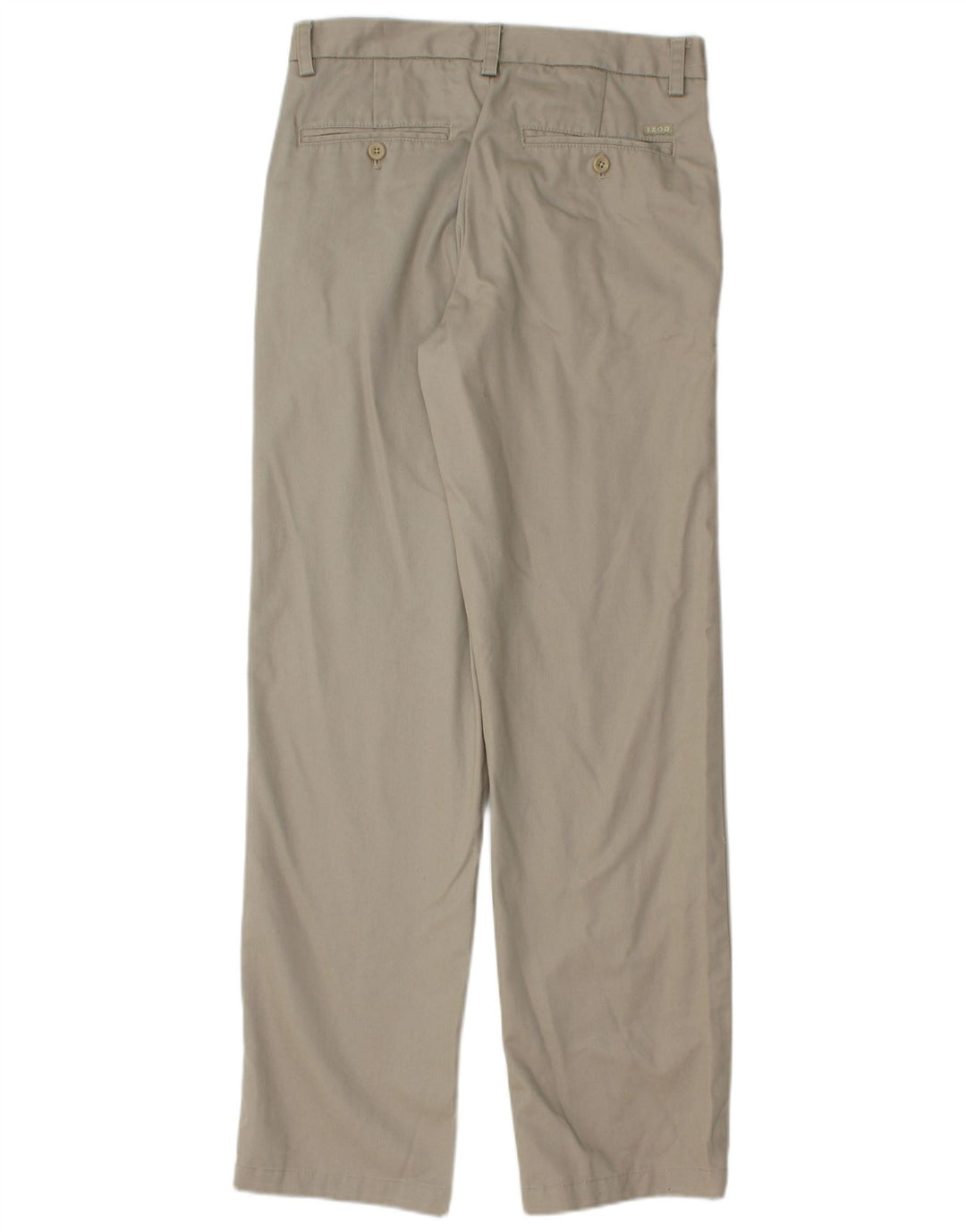 IZOD Mens Straight Chino Trousers W29 L32  Beige Cotton