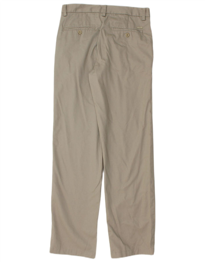 IZOD Mens Straight Chino Trousers W29 L32  Beige Cotton