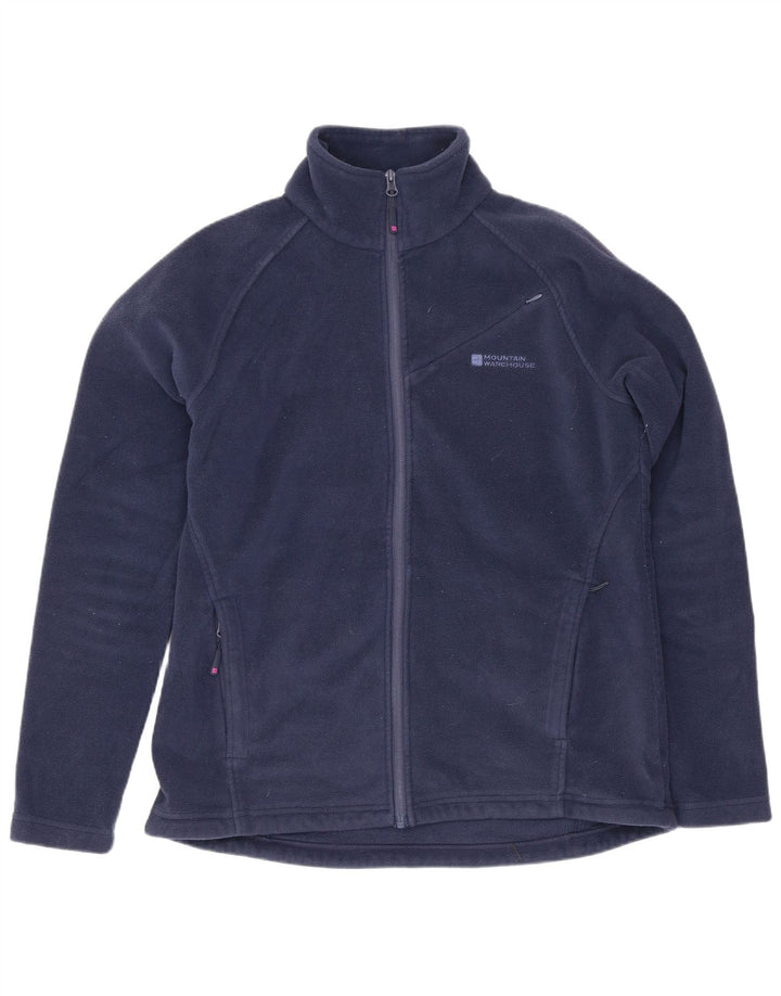 Mountain Warehouse Womens Fleece Jacket UK 12 Medium Navy Blue Polyester