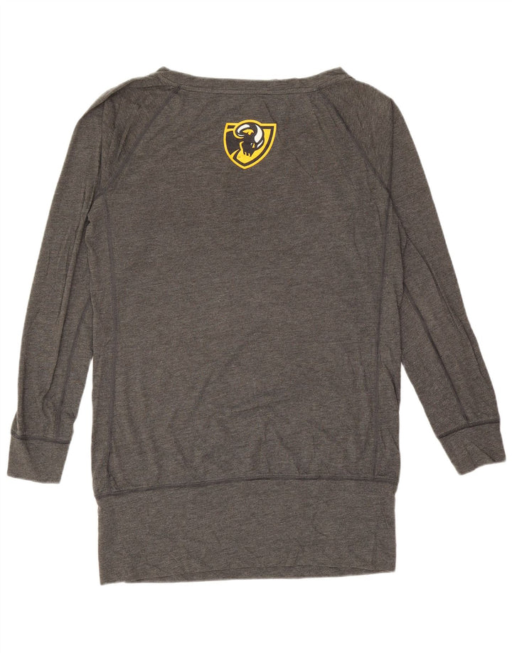 NIKE Womens VCU Rams Graphic Top Long Sleeve UK 16 Large Grey Polyester