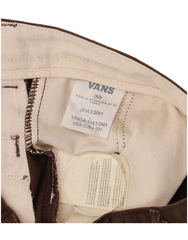 VANS Womens Straight Chino Trousers W30 L30 Brown Cotton
