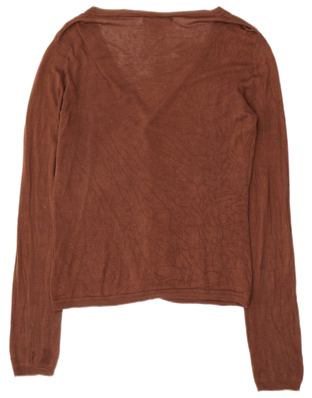 Zara Womens Cardigan Sweater UK 16 Large Brown Rayon