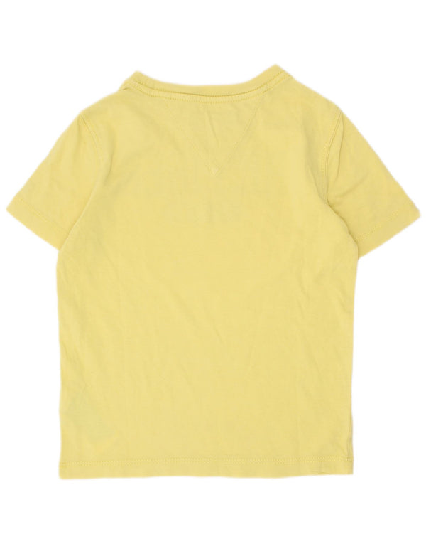 Tommy Hilfiger Boys Graphic T-Shirt Top 3-4 Years Yellow Cotton