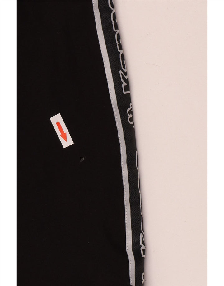 Kappa Mens Graphic T-Shirt Top Medium Black Colourblock Cotton