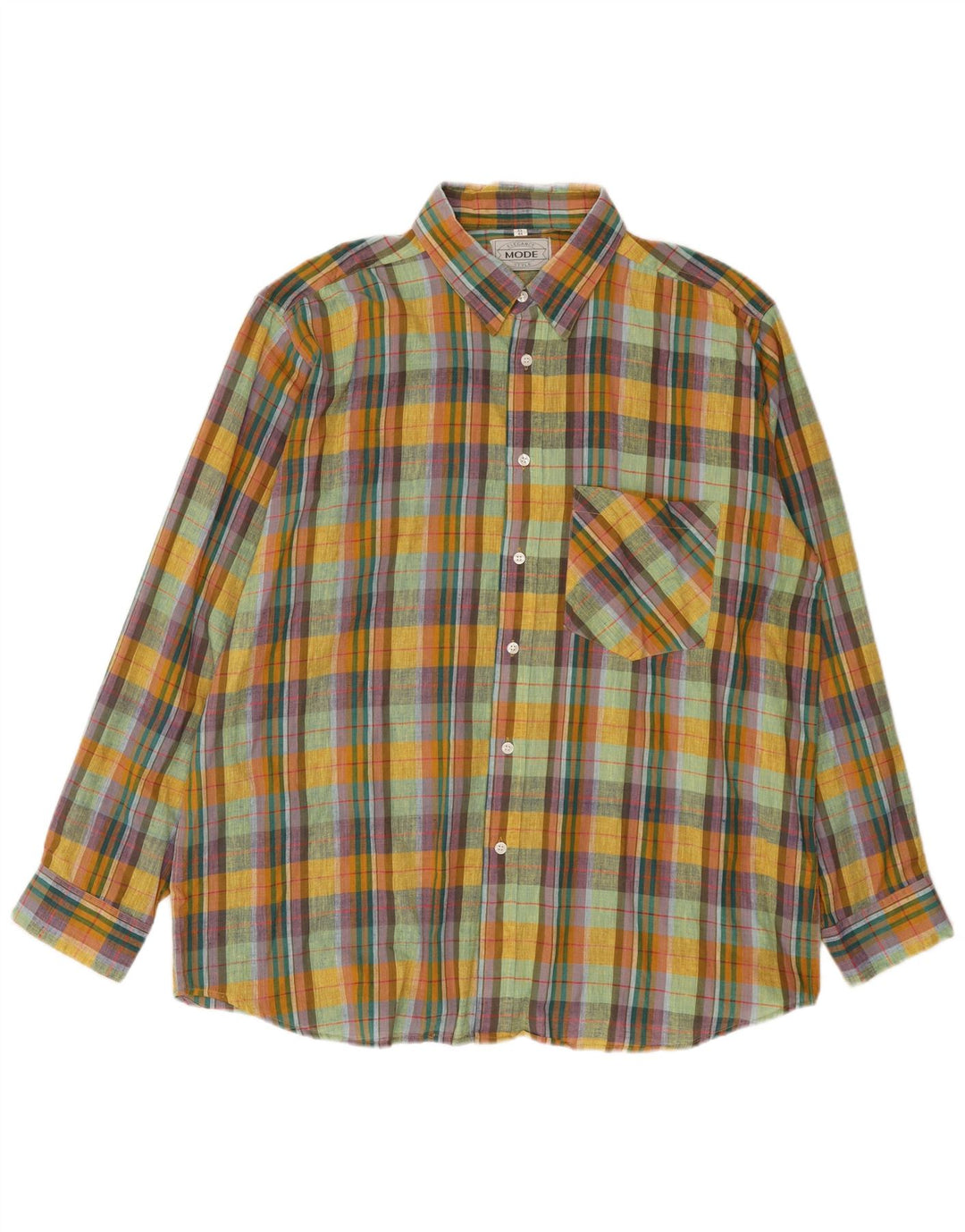 Elegance Mens Shirt Size 43/44 XL Multicoloured Check