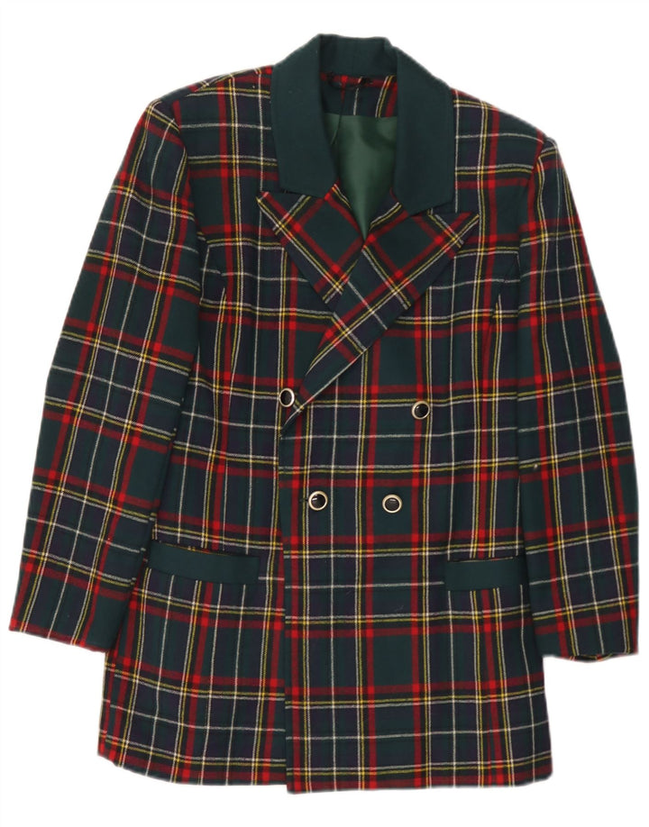 Vintage Womens Blazer Jacket UK 10 Small Multicoloured Check