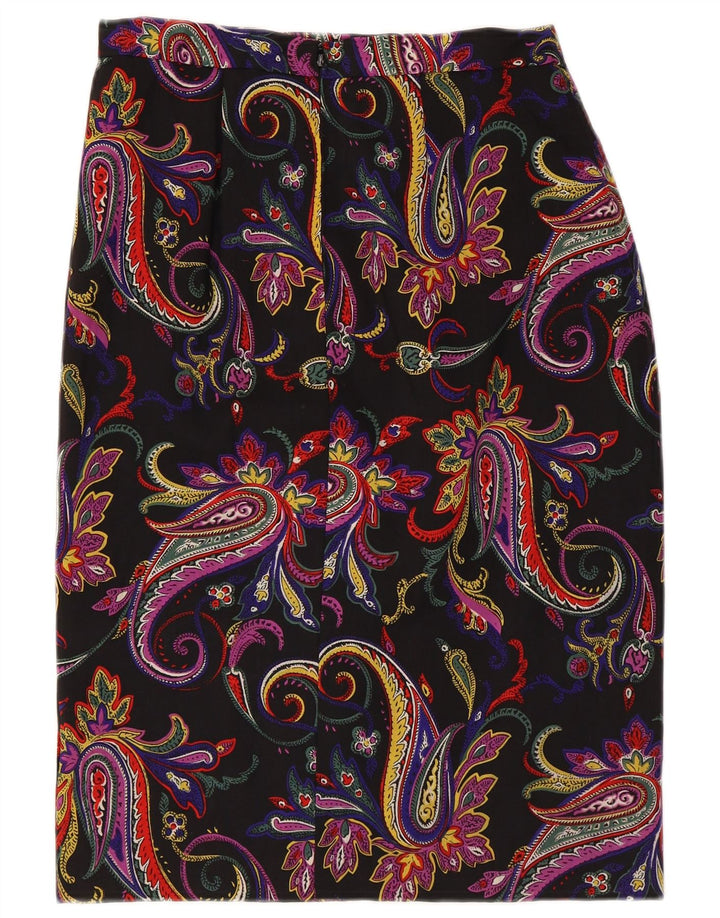Vintage Womens Pencil Skirt W30 Medium Multicoloured Paisley