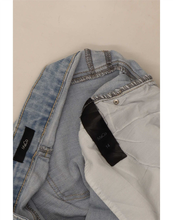 M&Co Womens Slim Jeans UK 14 Large W32 L29 Blue Cotton