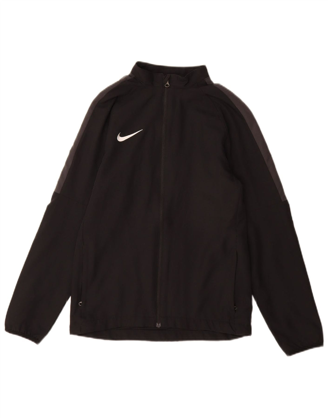 Nike Boys Dri Fit Tracksuit Top Jacket 12-13 Years Large Black Colourblock