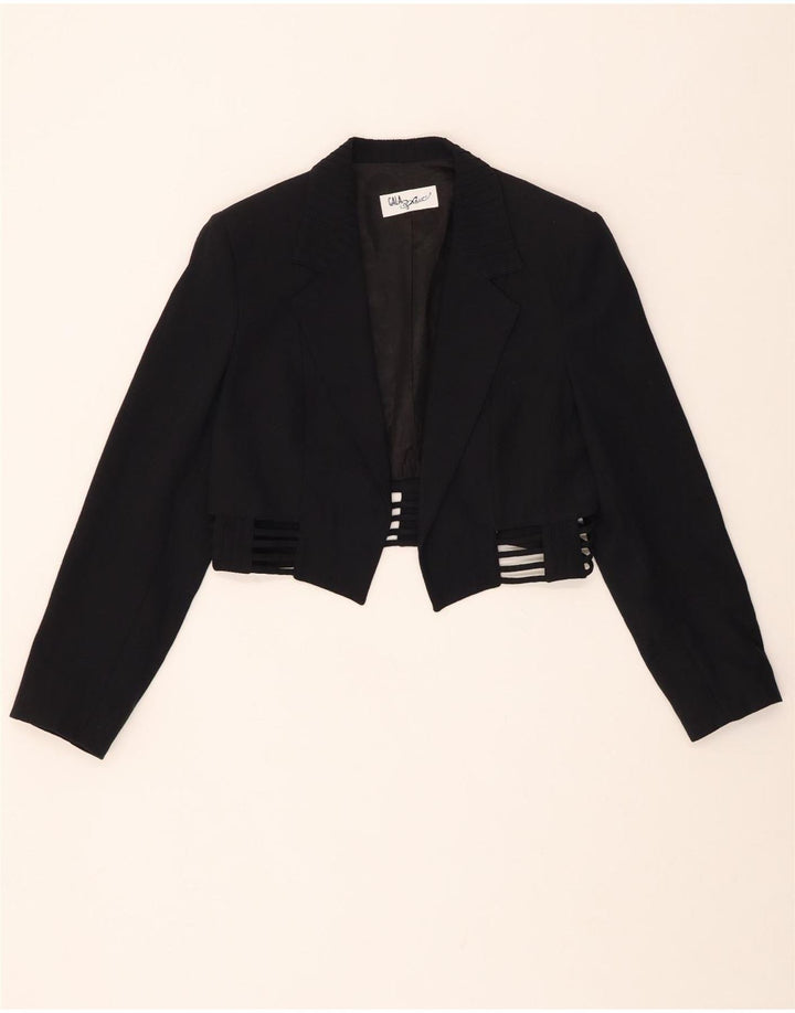 GALA Womens Open Bolero Jacket IT 42 Medium Black Polyamide