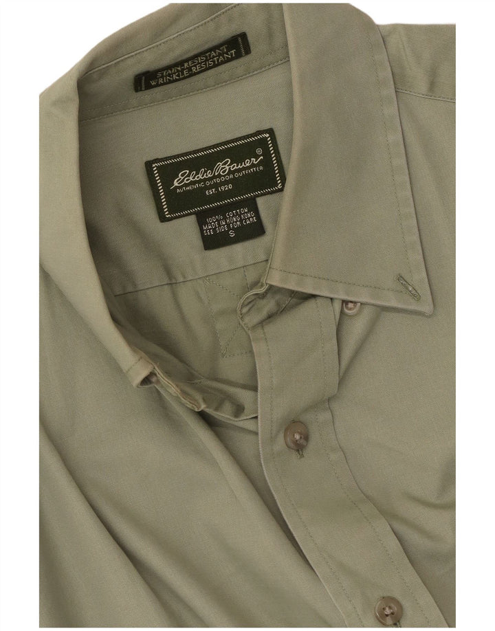 Eddie Bauer Mens Shirt Small Green Cotton