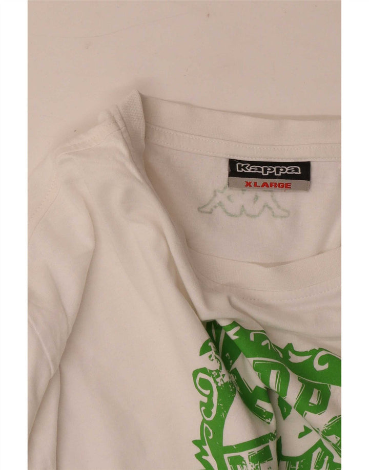 Kappa Mens Graphic T-Shirt Top XL White