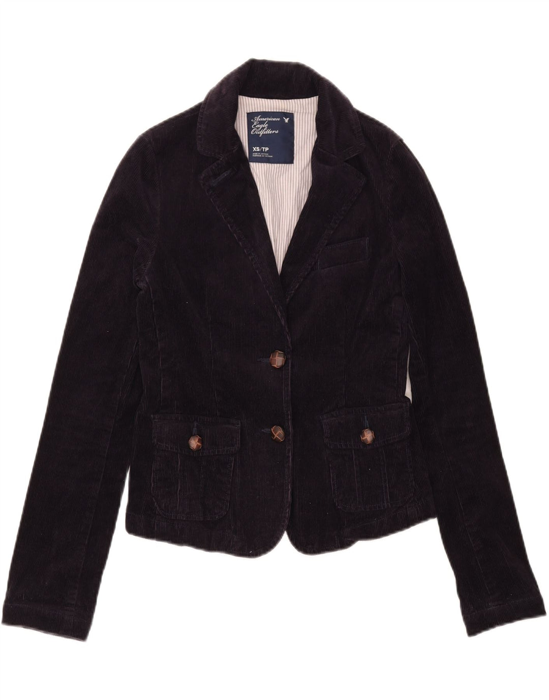 AMERICAN EAGLE OUTFITTERS Womens 2 Button Blazer Jacket UK 6 XS Purple