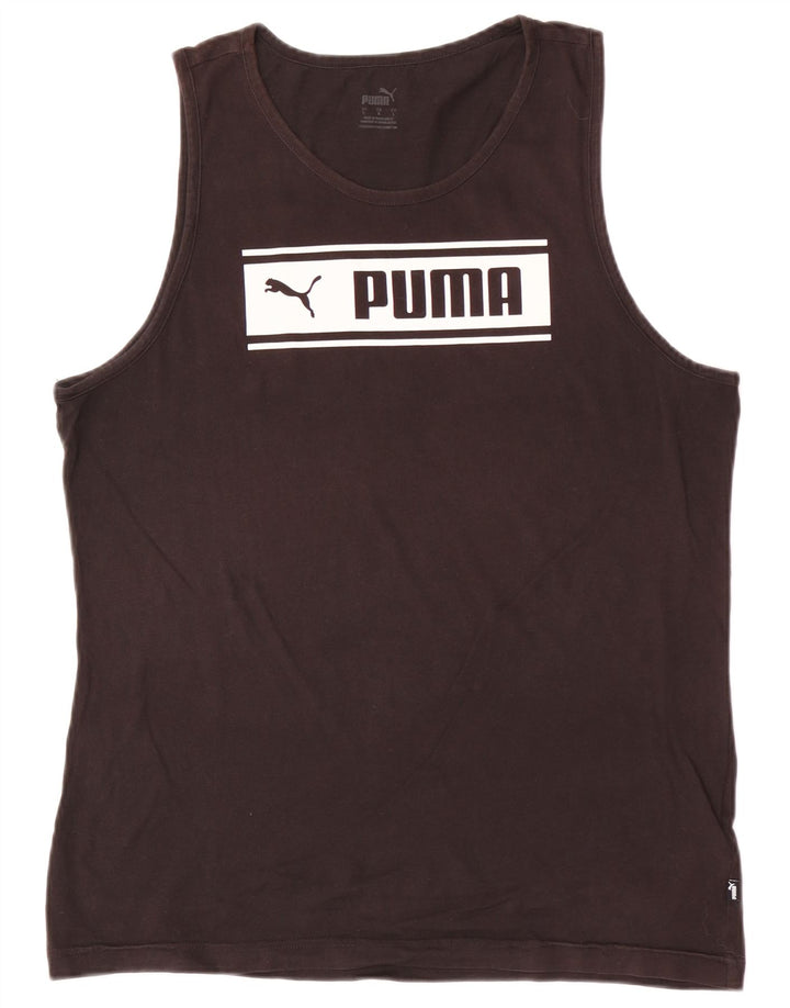 Puma Mens Sweatshirt Jumper Large Black Cotton