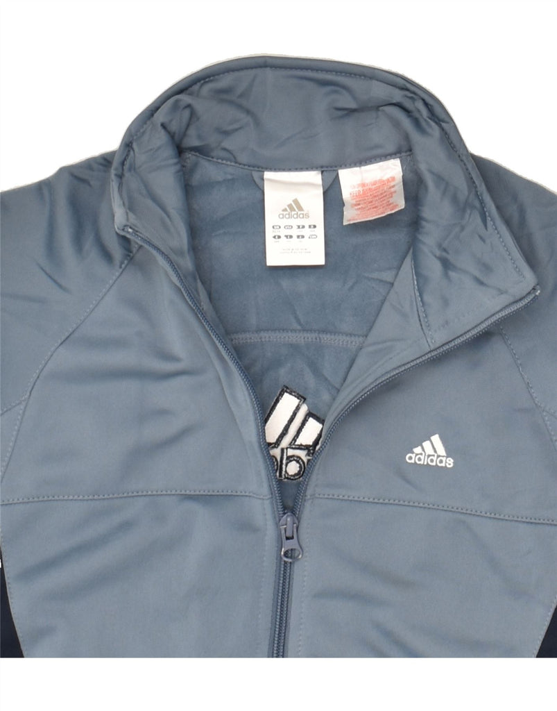 ADIDAS Mens Graphic Tracksuit Top Jacket UK 32/34 XS Blue Colourblock | Vintage Adidas | Thrift | Second-Hand Adidas | Used Clothing | Messina Hembry 