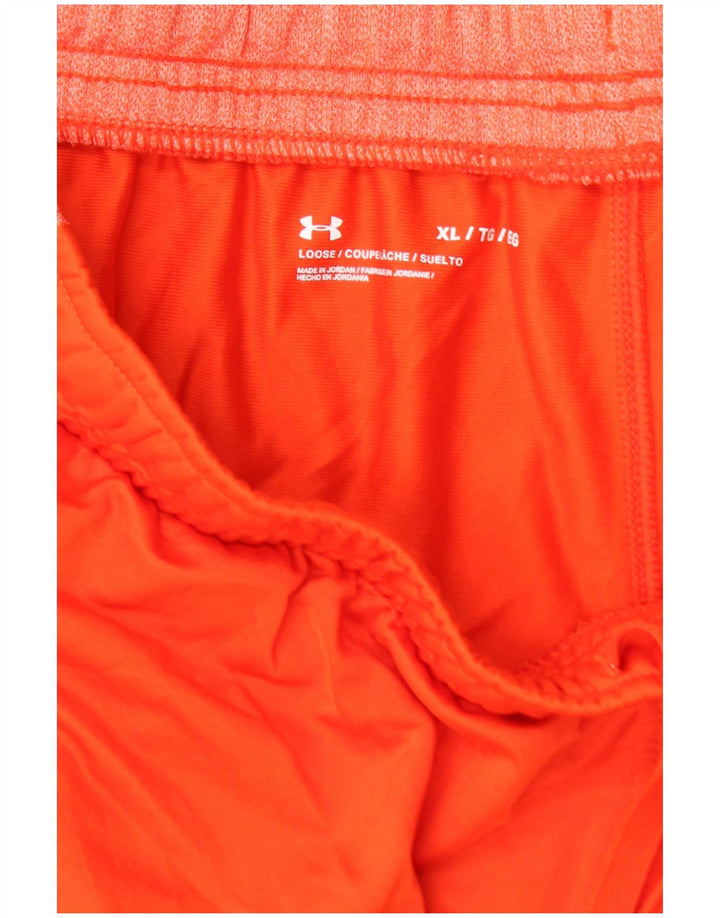 UNDER ARMOUR Mens Sport Shorts XL  Orange Polyester