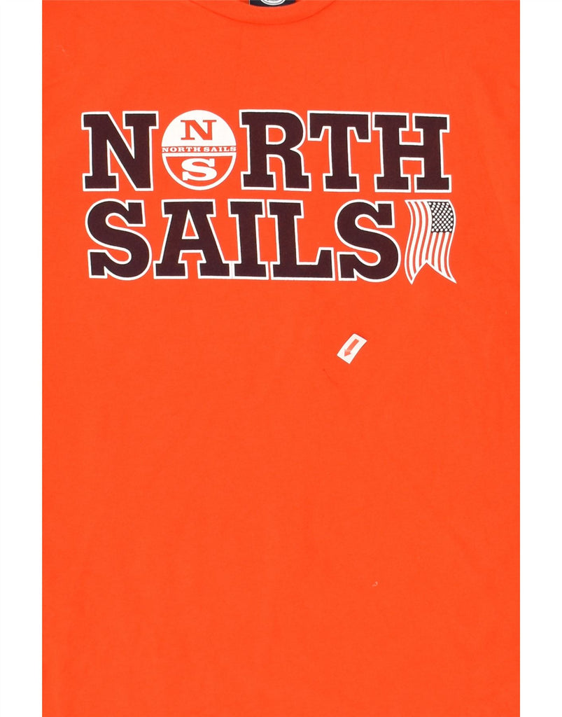 NORTH SAILS Mens Graphic T-Shirt Top Small Orange | Vintage North Sails | Thrift | Second-Hand North Sails | Used Clothing | Messina Hembry 