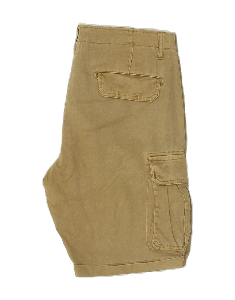 VINTAGE Mens Cargo Shorts W30 Medium Khaki Cotton Vintage Vintage and Second-Hand Vintage from Messina Hembry 