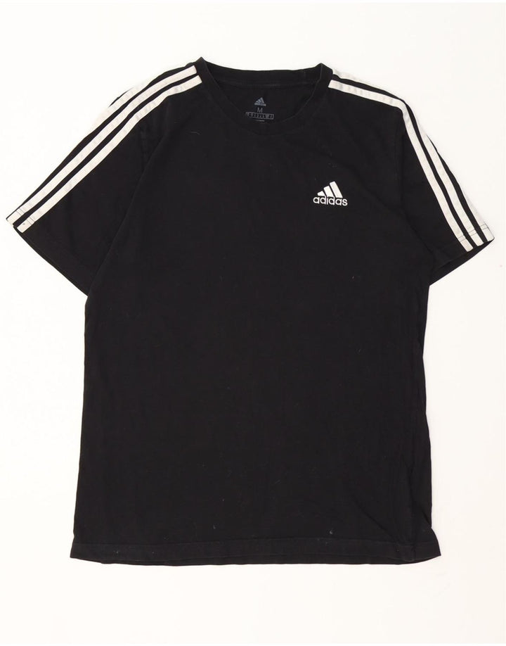 ADIDAS Mens T-Shirt Top Medium Black Cotton