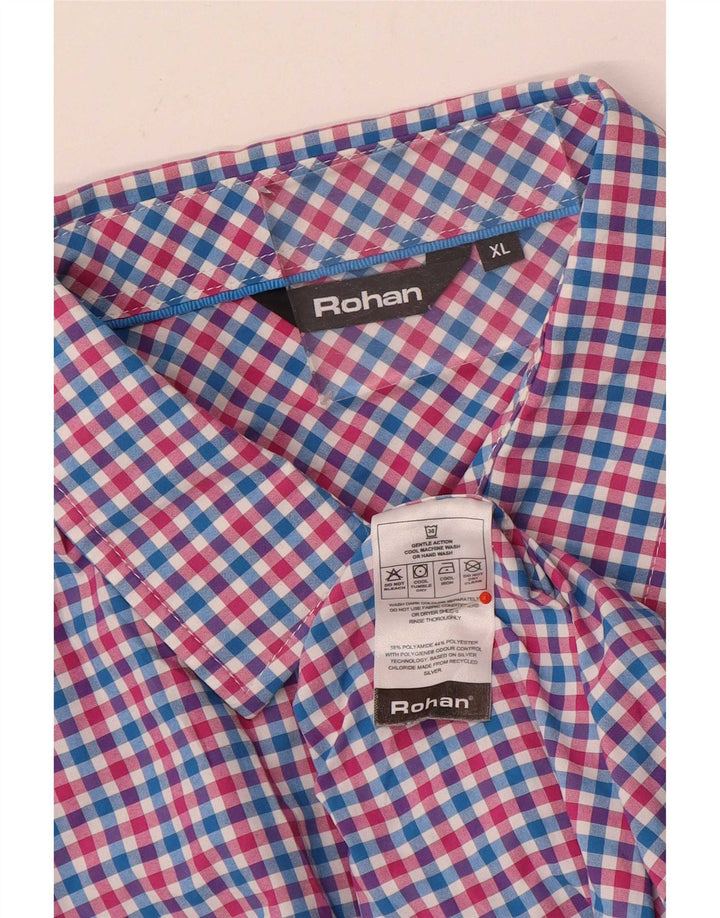 Rohan Mens Short Sleeve Shirt XL Multicoloured Gingham Polyamide