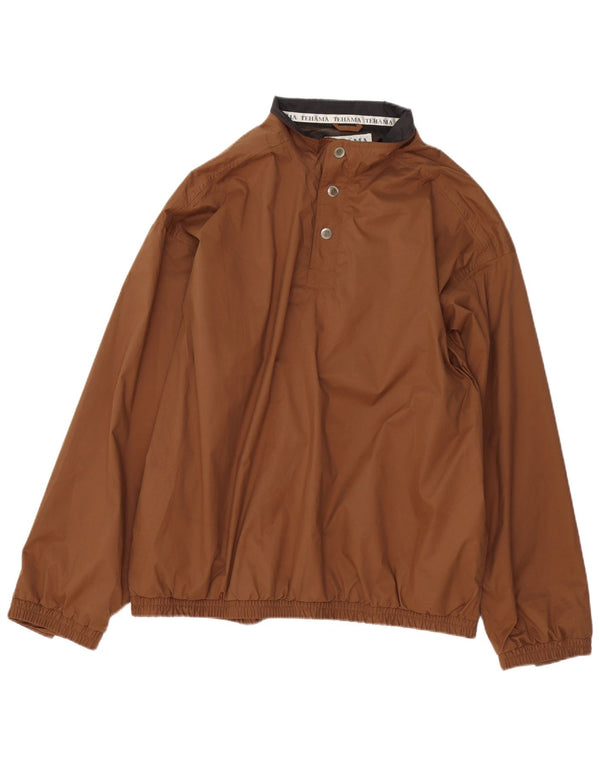 Tehama Mens Pullover Rain Jacket UK 42 XL Brown Polyester