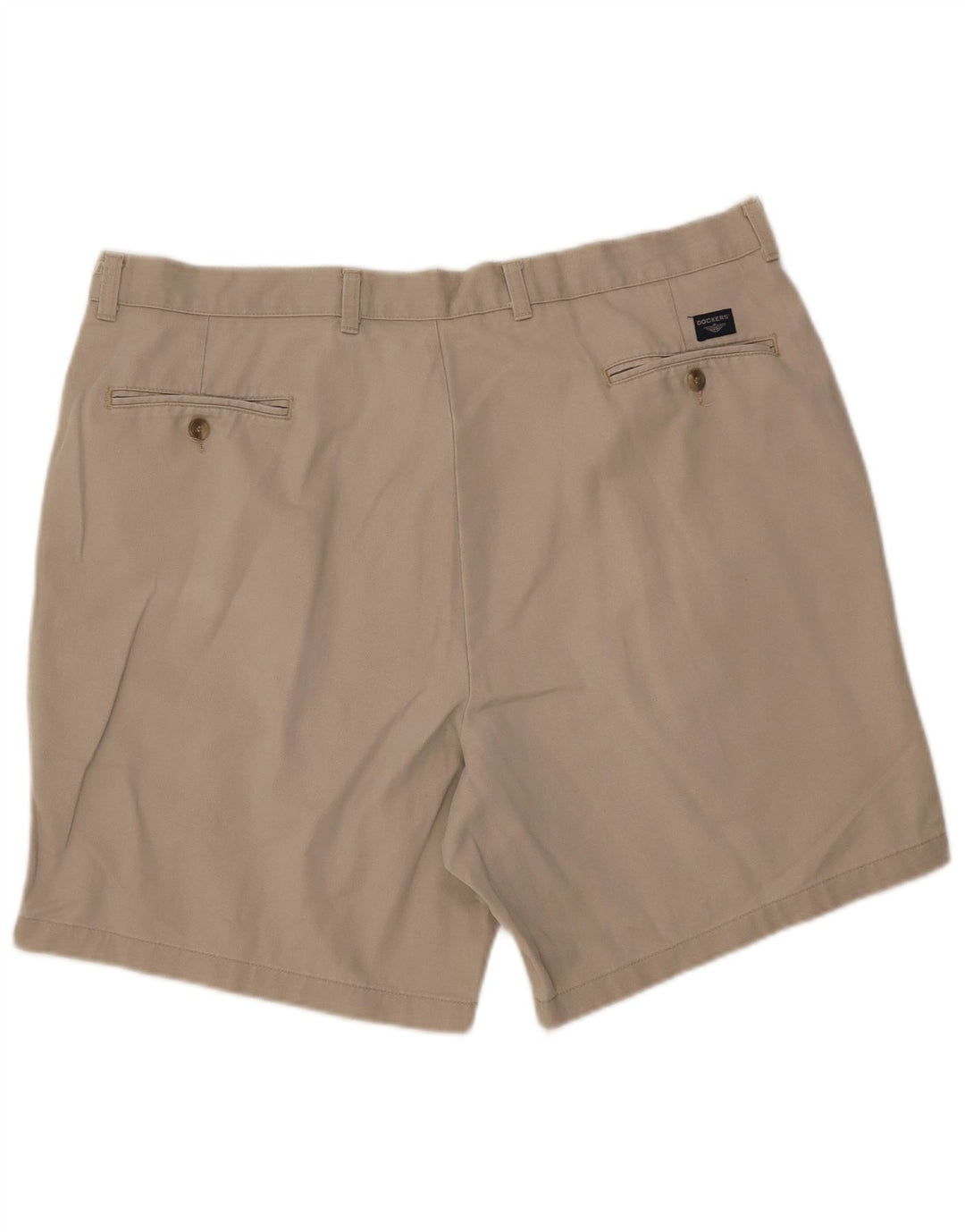 DOCKERS Mens Pegged Chino Shorts W42 2XL Beige Cotton