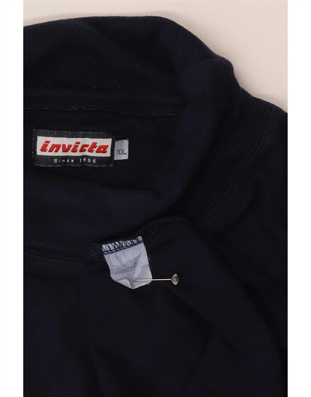 Invicta Mens Roll Neck Top Long Sleeve XL Navy Blue Cotton