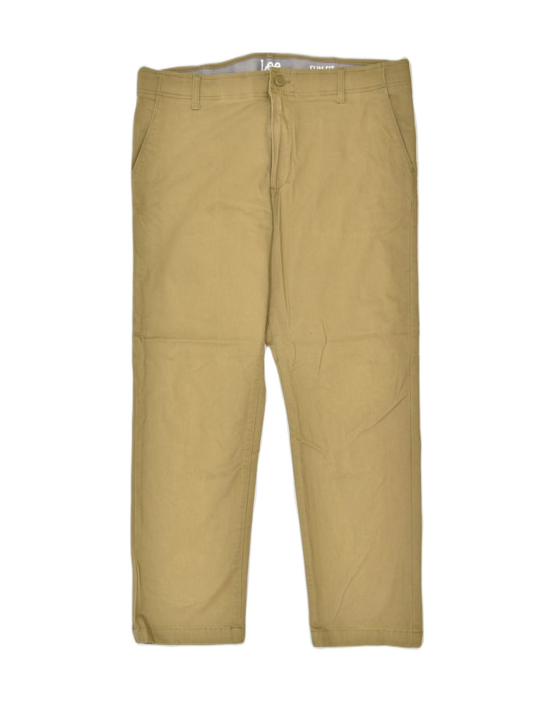 LEE Mens Slim Fit Chino Trousers W38 L30 Khaki Cotton | Vintage | Thrift | Second-Hand | Used Clothing | Messina Hembry 