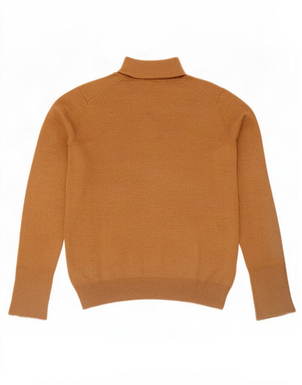 Zara Womens Roll Neck Jumper Sweater UK 14 Large Beige Viscose