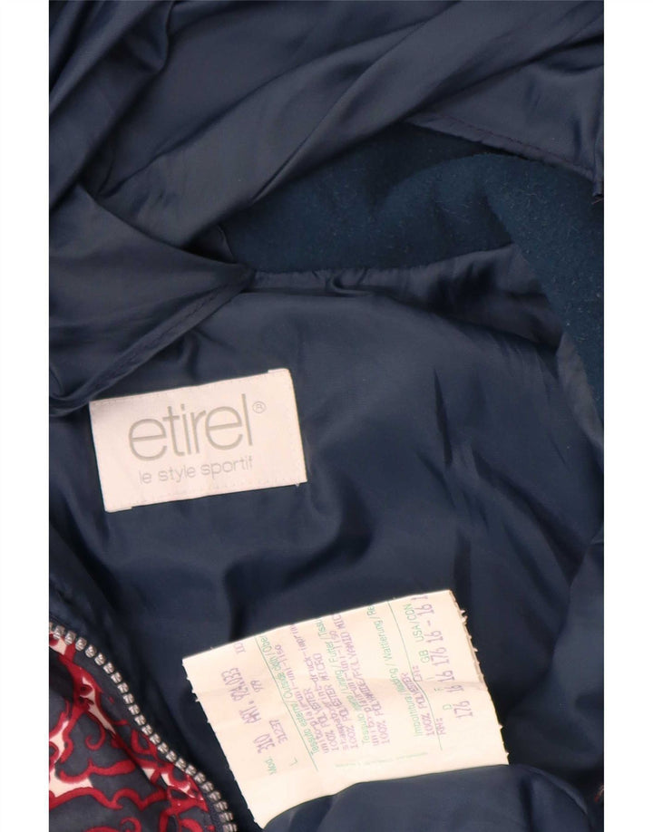 Etirel Boys Loose Fit Abstract Pattern Anorak Jacket 15-16 Years Navy Blue