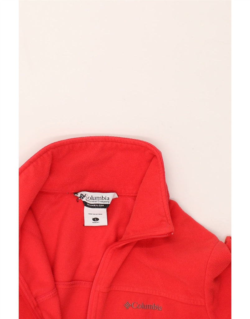 COLUMBIA Womens Fleece Jacket UK 16 Large Red Polyester | Vintage Columbia | Thrift | Second-Hand Columbia | Used Clothing | Messina Hembry 