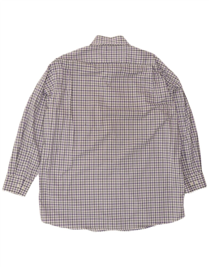 Tommy Hilfiger Mens Regular Fit Shirt Size 17 XL Blue Gingham