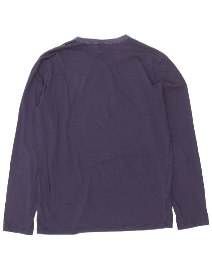 Champion Mens Long Sleeve Top Long Sleeve XL Navy Blue Cotton