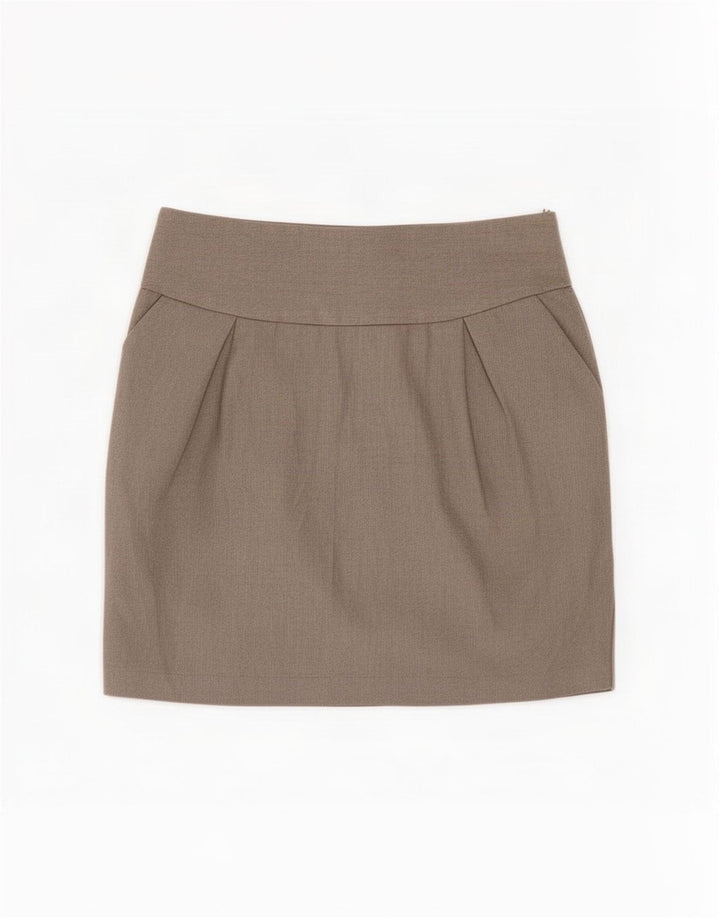 Topshop Womens Mini Skirt UK 12 Medium W28 Grey Polyester