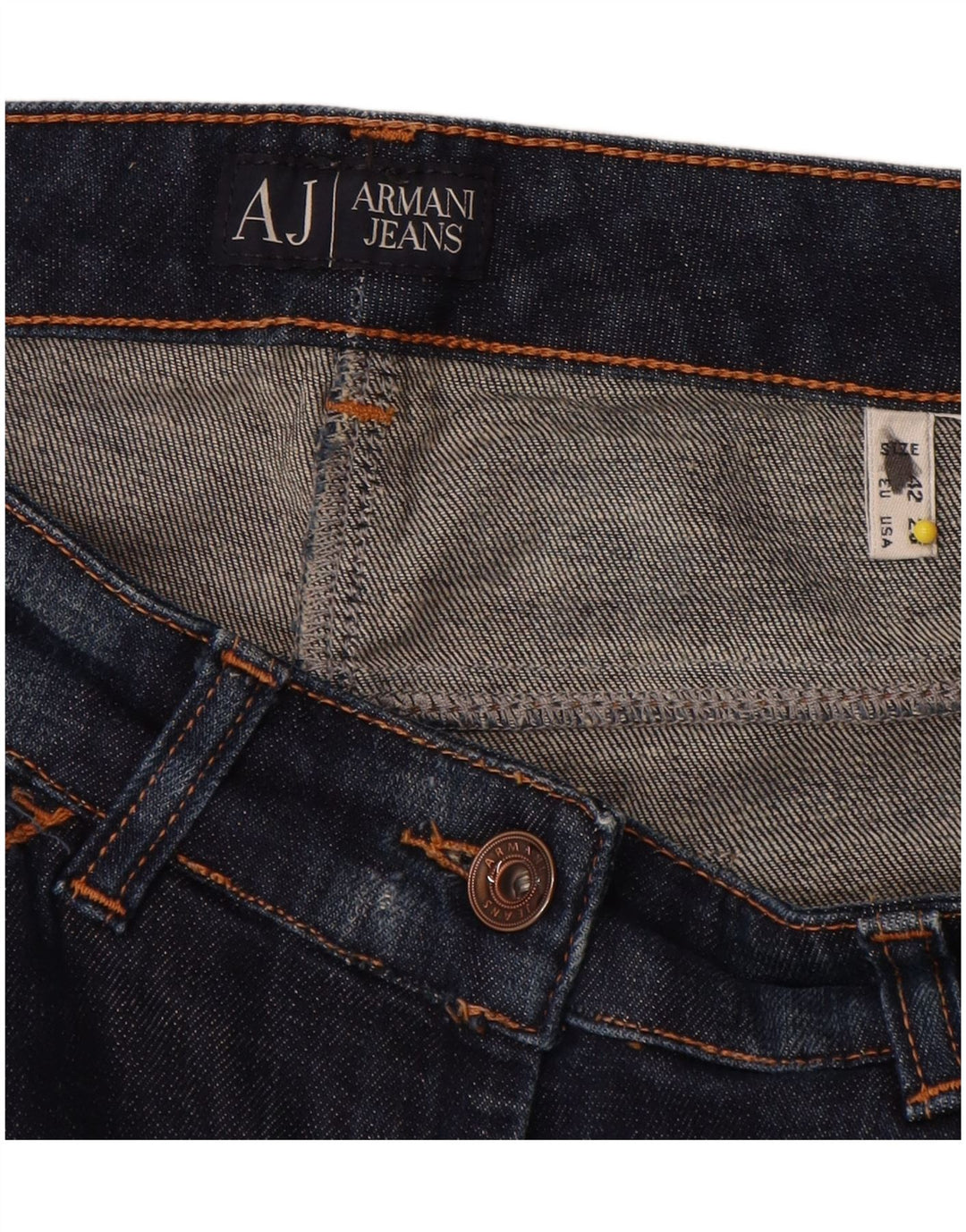 Armani Womens Bootcut Jeans W28 L31 Navy Blue