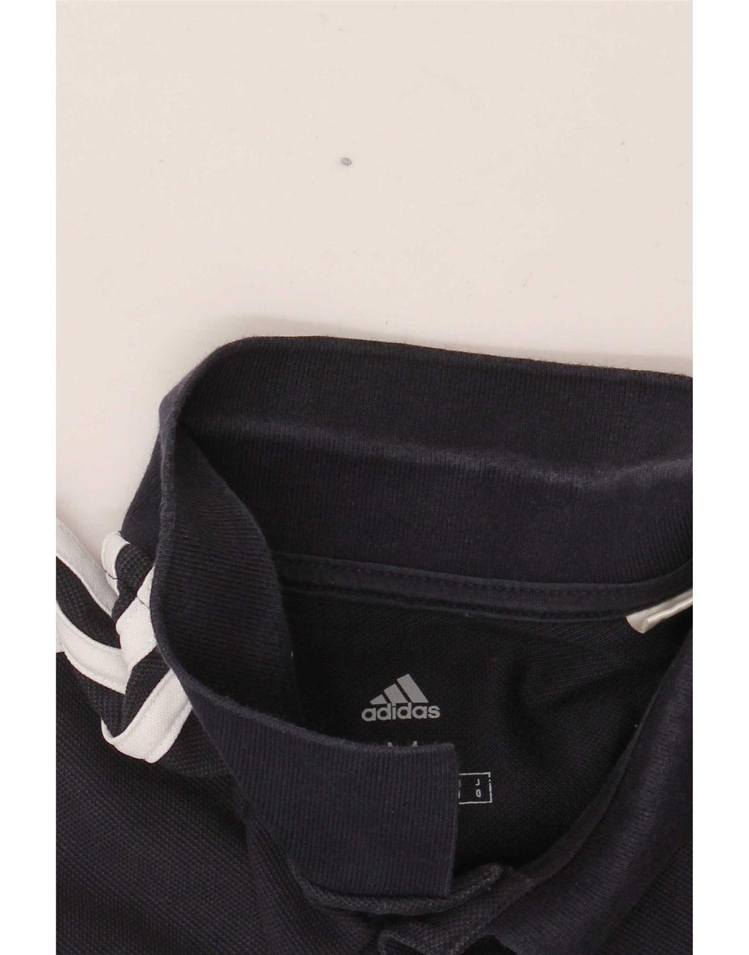 Adidas Mens Polo Shirt Medium Navy Blue Cotton