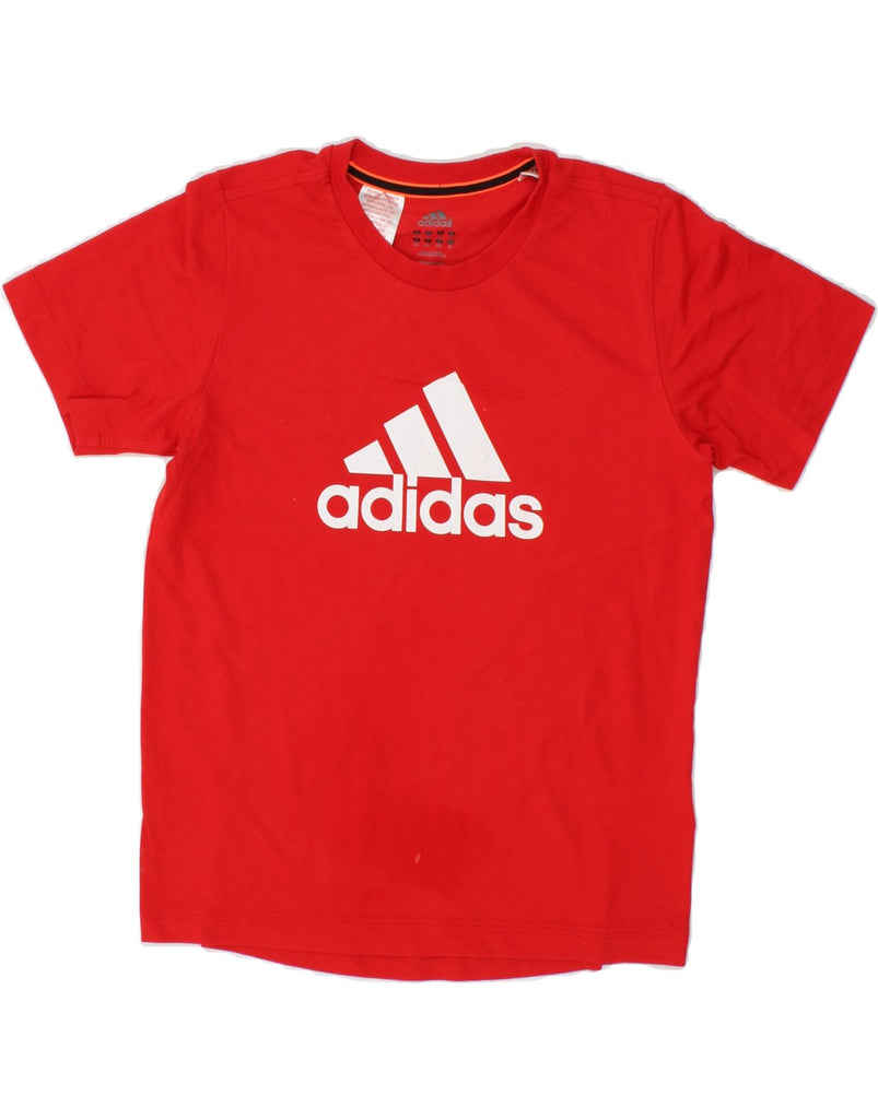 ADIDAS Boys Climalite Graphic T-Shirt Top 11-12 Years Grey Cotton | Vintage Adidas | Thrift | Second-Hand Adidas | Used Clothing | Messina Hembry 