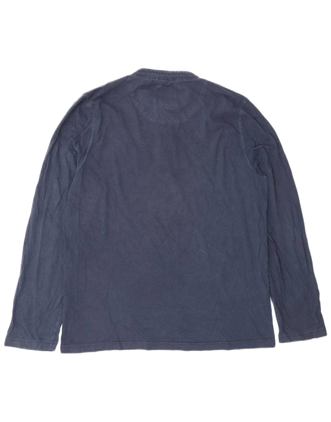 Crew Clothing Mens Top Long Sleeve XL Navy Blue Cotton