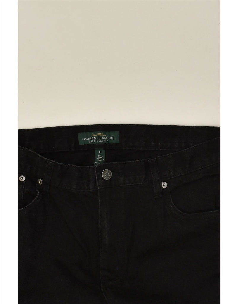 RALPH LAUREN Womens Straight Jeans US 16 2XL W36 L30 Black Cotton | Vintage Ralph Lauren | Thrift | Second-Hand Ralph Lauren | Used Clothing | Messina Hembry 