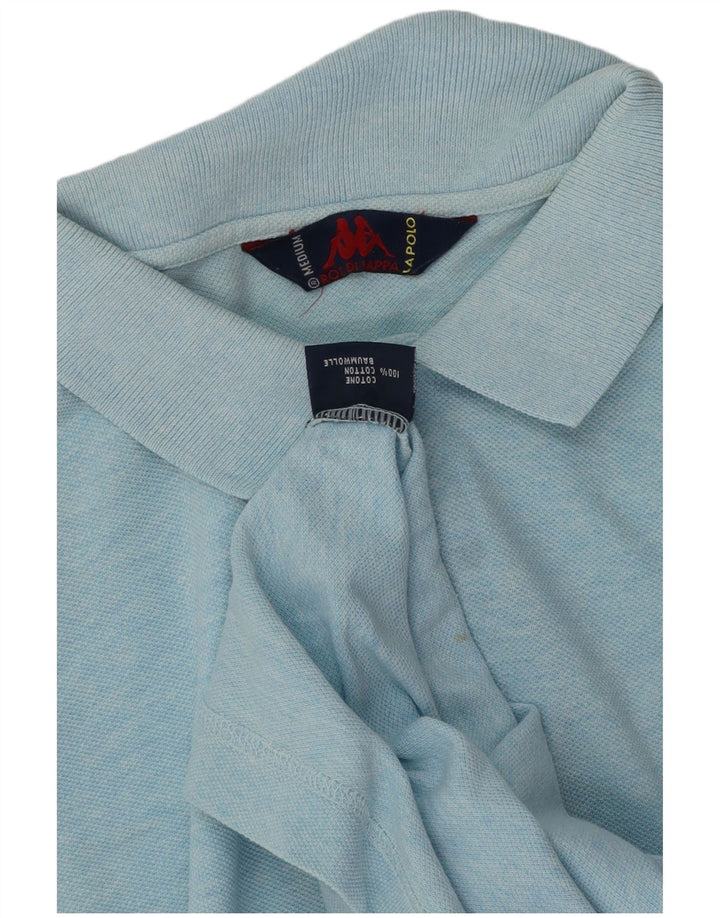 Kappa Mens Polo Shirt Medium Blue Cotton