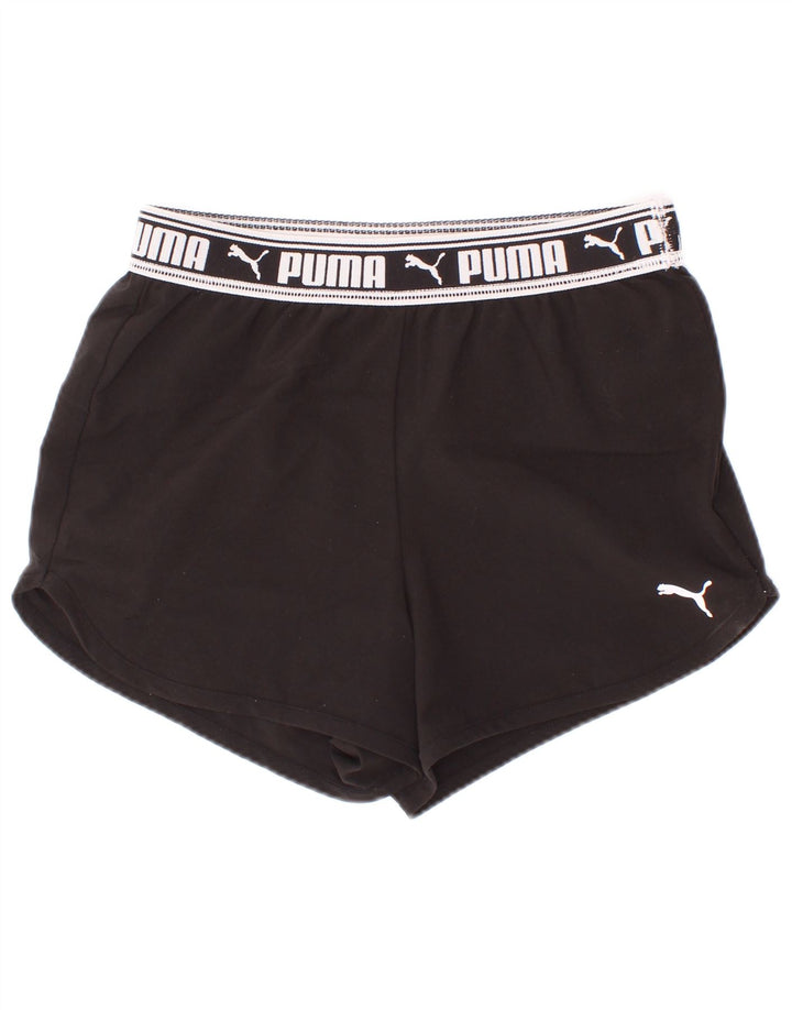 Puma Girls Graphic Sport Shorts 9-10 Years Black Polyester
