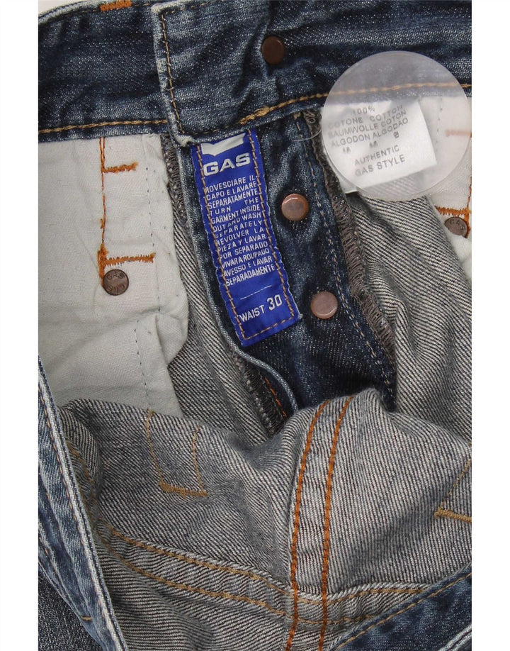 Gas Mens Bootcut Jeans W30 L32 Blue Cotton