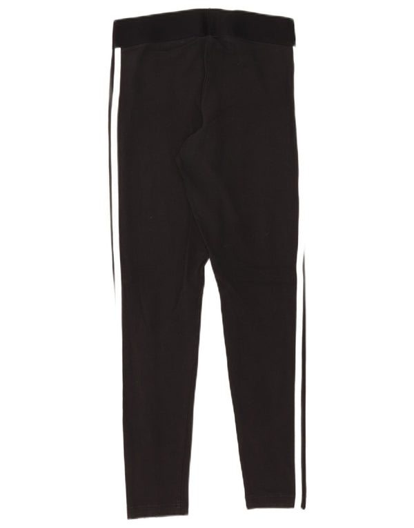 Adidas Womens Regular Fit Leggings UK 8/10 Small  Black Cotton