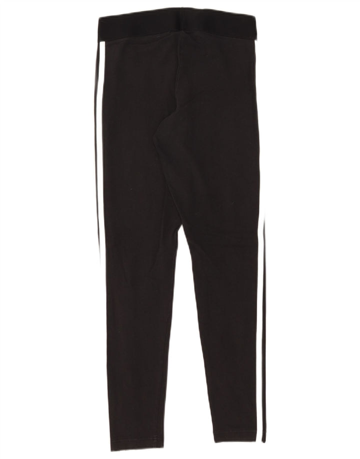 Adidas Womens Regular Fit Leggings UK 8/10 Small  Black Cotton