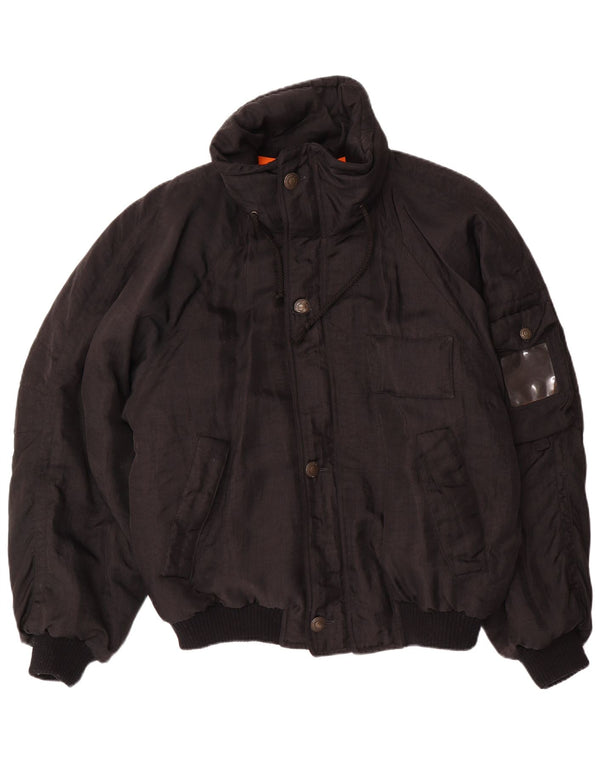 Vintage Mens Loose Fit Padded Jacket UK 38 Medium Black
