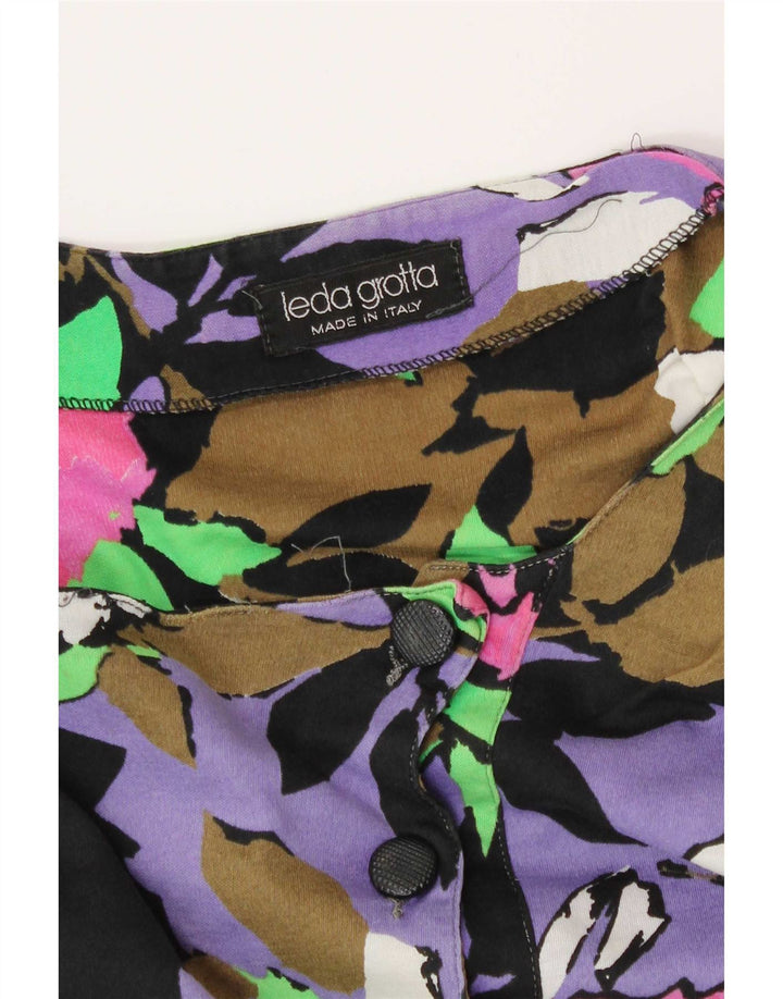 Vintage Womens Blouse Top UK 16 Large Multicoloured Floral