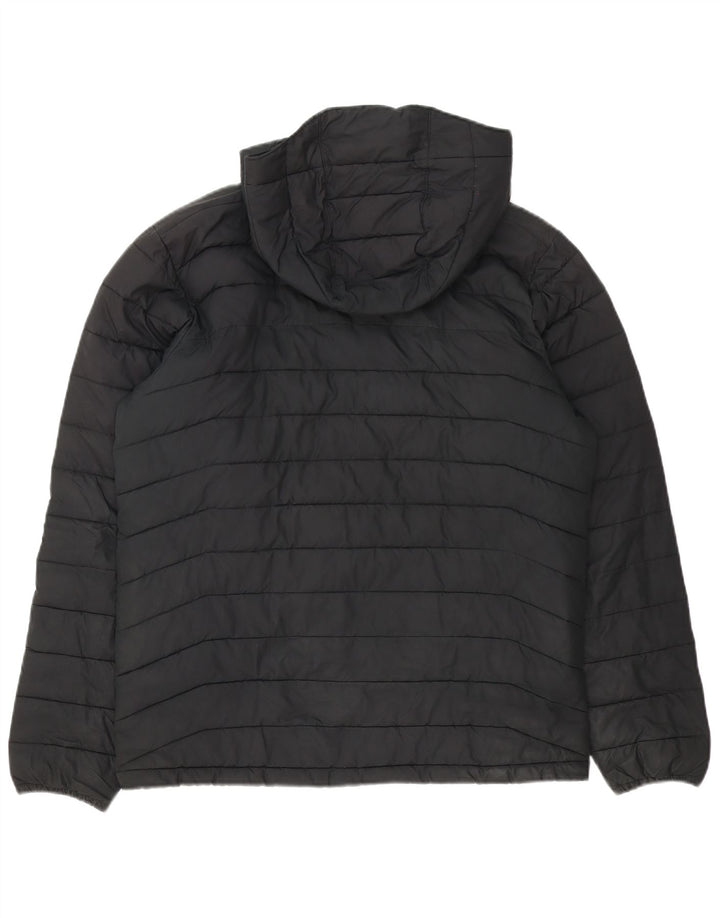 Columbia Mens Hooded Padded Jacket UK 38 Medium Black Polyester