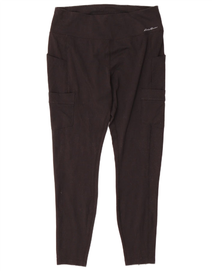 Eddie Bauer Womens Cargo Leggings UK 14 Large Black