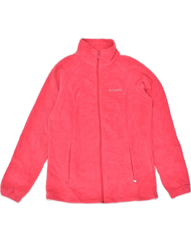 COLUMBIA Womens Fleece Jacket UK 14 Large Pink Polyester | Vintage Columbia | Thrift | Second-Hand Columbia | Used Clothing | Messina Hembry 