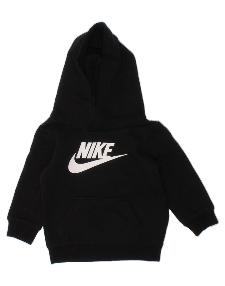 NIKE Baby Boys Graphic Hoodie Jumper 9-12 Months Black Cotton Vintage Nike and Second-Hand Nike from Messina Hembry 